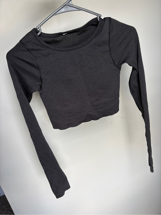lululemon athletica Tops - Lululemon Black Long-Sleeve Ebb to Street Crop Top